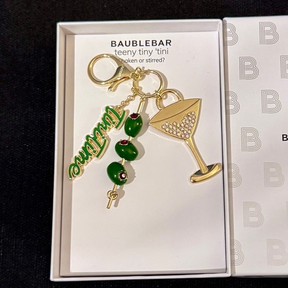 BaubleBar Teeny Tiny ’Tini Martini Bag Charm & Keychain - Picture 6 of 9